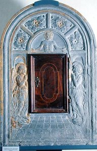 Cristo in Maestà sopra la Porta del Paradiso, affiancato da due angeli, c.1470-80