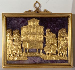 Bernardo Buontalenti (1531-1608) presenta un modello della facciata della cattedrale di Santa Maria del Fiore, c.1587