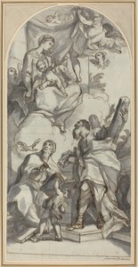La Madonna e il Bambino in Gloria con i Santi Gregorio Magno e Andrea da Antonio Balestra