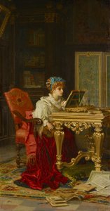 Una donna che suona musica (Irene di Spilimbergo) da Antonio Barzaghi Cattaneo
