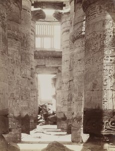 Sala Ipostila nel Tempio di Karnak, vista della Sala Ipostila da Antonio Beato