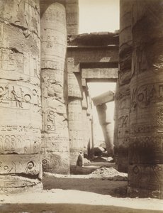 Interno della Sala Ipostila, Karnak da Antonio Beato