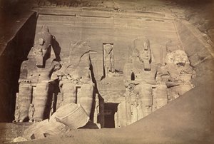Tempio di Ramesses II, Abu Simbel, c. 1860 da Antonio Beato