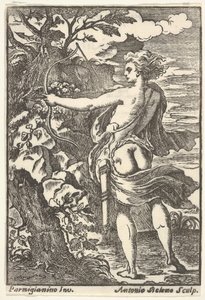 Callisto a caccia con arco teso, dopo Parmigianino, 1720-1740