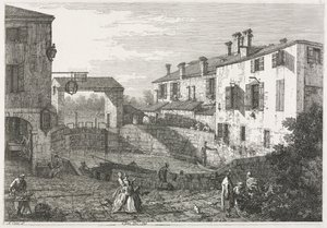 Vedute: La chiusa del canale a Dolo, 1735-1746 da Giovanni Antonio Canal