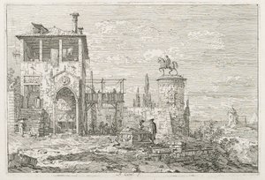Vedute: Il monumento equestre da Antonio Canaletto