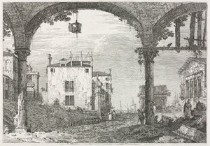 Vedute: Il portico con la lanterna, 1735-1746 da Giovanni Antonio Canal