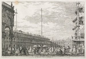 Vedute: Il Palazzo del Procuratore e la Chiesa di San Geminiano, Venezia da Antonio Canaletto