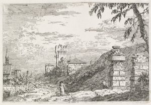 Vedute: Due Pilastri in Rovina da Antonio Canaletto