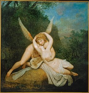 Amore e Psiche ... (dipinto su tela) da Antonio Canova
