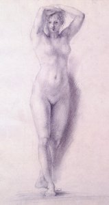 Figura femminile con braccia alzate di Antonio Canova (1757-1822), disegno da Antonio Canova