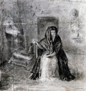 Donna seduta, di Antonio Canova (1757-1822), disegno