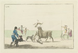 Tavola VI, dalla serie Colección de las principales suertes de una corrida de toros (Collezione delle principali azioni in una corrida) da Antonio Carnicero