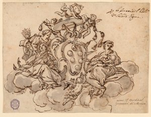 Progetto per un soffitto (?) con lo stemma del cardinale Francesco Maria de