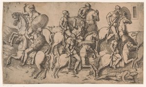 Scena dalle guerre daciche da Antonio Fantuzzi (circle of)