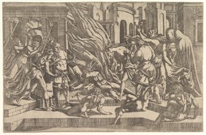 Cremazione di un cadavere, ca. 1543 da Antonio Fantuzzi