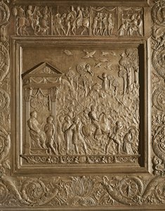 Martirio di San Paolo, dettaglio dalla porta centrale della basilica, decorata 1439-45 (bronzo) da Antonio Filarete