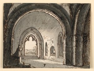 Interno di una chiesa vicino a Faenza da Antonio Giuseppe Basoli