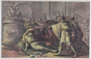 La morte di Giulio Cesare da Antonio Giuseppe Basoli