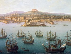 Carlo di Borbone in partenza per la Spagna da Napoli, 7 ottobre da Antonio Joli