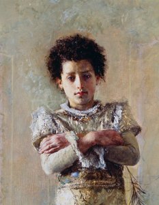 Acrobata, (dettaglio), di Antonio Mancini (1852-1930)