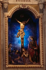 Crocifissione, di Anton Maria Maragliano (1664-1739), Cappella del Crocifisso, Santuario di Nostra Signora dell