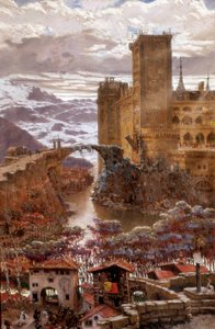 Vista di un castello romantico da Antonio Munoz Degrain
