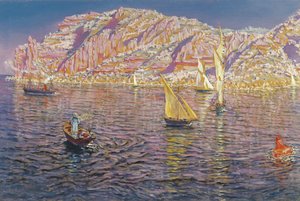 Veduta della baia di Palma di Maiorca da Antonio Munoz Degrain
