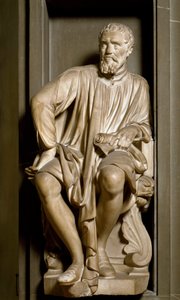 Ritratto dello scultore, pittore e architetto Michelangelo Buonarroti detto Michelangelo da Antonio Novelli