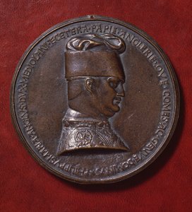 Medaglia di bronzo di Filippo Maria Visconti (1392-1447), retro, progettata nel 1441 da Antonio di Puccio Pisano, noto come Pisanello (ca 1395-1455), diametro 10,20 cm da Antonio Pisanello