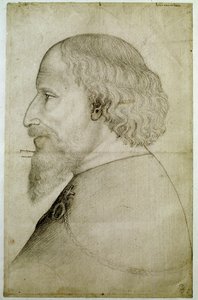Imperatore Sigismondo di Lussemburgo (1368-1437), visto in busto, di profilo a sinistra da Antonio Pisanello