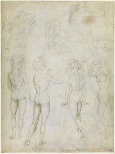 Quattro studi di nudo femminile, un