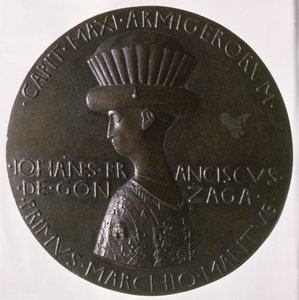 Medaglia ritratto raffigurante Gianfrancesco Gonzaga (13945-1444) 1446-8
