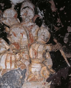Torneo-Battaglia di Louvezerp, dettaglio, Palazzo Ducale, Mantova da Antonio Pisanello