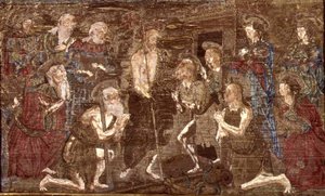 La discesa di Cristo nel Limbo e la liberazione di San Giovanni Battista, arazzo che raffigura scene della vita del santo da Antonio Pollaiuolo
