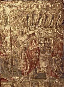 I discepoli visitano San Giovanni Battista in prigione, arazzo che raffigura scene della vita del santo da Antonio Pollaiuolo