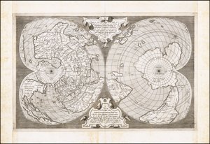 Carta del mondo a doppio cordiforme, di Antonio Salamanca da Antonio Salamanca