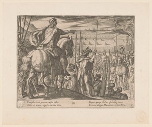 Alessandro Magno istruisce i soldati macedoni da Antonio Tempesta