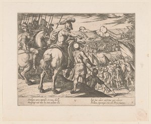 Alessandro Magno guida una battaglia da Antonio Tempesta