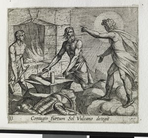 Apollo alla Fucina di Vulcano da Antonio Tempesta