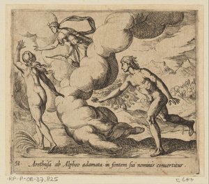 Arethusa inseguita da Alfeo da Antonio Tempesta