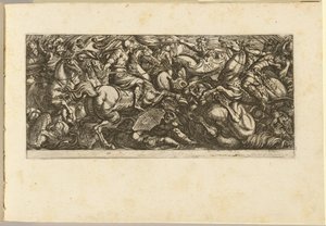 Carica di Cavalleria con Soldati e Cavalli Calpestati da Antonio Tempesta