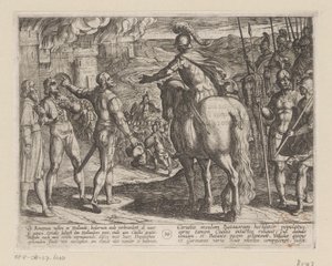 I Romani bruciano la campagna olandese da Antonio Tempesta