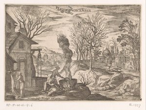 Dicembre: macellazione dei maiali (Capricorno) da Antonio Tempesta