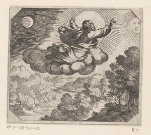 Dio crea il sole, la luna e le stelle da Antonio Tempesta