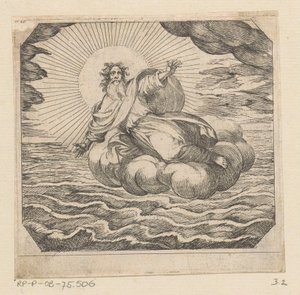 Dio crea il cielo e la terra da Antonio Tempesta
