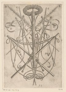 Ornamento con strumenti di tortura da Antonio Tempesta