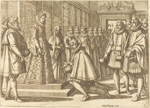Filippo di Spagna davanti a Margherita d