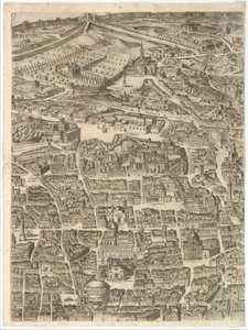 Piano della città di Roma. Parte 3 con Santa Maria Maggiore, il Pantheon e Traiano da Antonio Tempesta