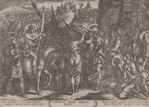 Tavola 17: Davide che ritorna in trionfo con la testa di Golia, da 